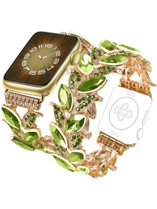 Apple Accessories - NEW Slim Luxury Green/Gold Apple Watch Band